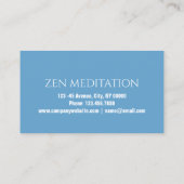 禅スパマッサージセラピーヨガインストラクター瞑想 名刺 (裏面)