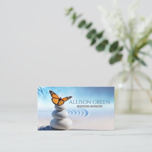 禅スパマッサージセラピーヨガインストラクター瞑想 名刺