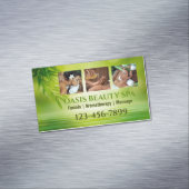 禅スパ美しいサロンアロマセラピーマッサージセラピー マグネット名刺 (インサイチュ)