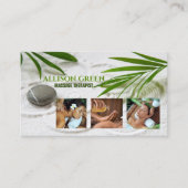 禅スパ美しいサロンアロマセラピーマッサージセラピー 名刺 (正面)