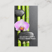 禅スパ美しいサロンアロマセラピーマッサージセラピー 名刺 (正面)