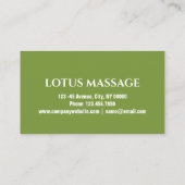 禅スパ美しいサロンアロマセラピーマッサージセラピー 名刺 (裏面)