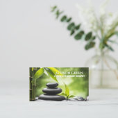 禅スパ美しいサロンアロマセラピーマッサージセラピー 名刺 (スタンド正面)