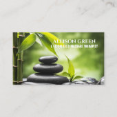 禅スパ美しいサロンアロマセラピーマッサージセラピー 名刺 (正面)