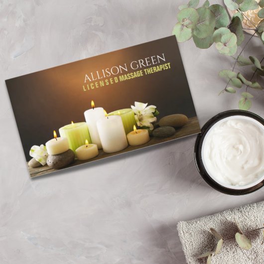 禅スパ美しいサロンアロマセラピーマッサージセラピー 名刺