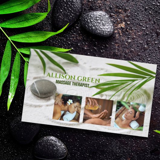 禅スパ美しいサロンアロマセラピーマッサージセラピー 名刺