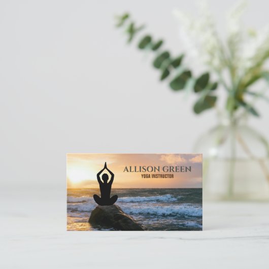 禅スピリチュアルウェルネス瞑想ヨガインストラクター 名刺 (スタンド正面)