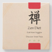 禅ダイエット食べモアベジエ ストーンコースター (正面)