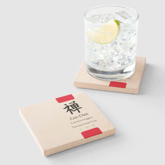 禅ダイエット食べモアベジエ ストーンコースター (横)