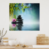 禅パラダイスガーデン,セレニティ,平和,ヨガ ポスター (キッチン)