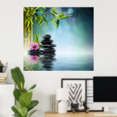 禅パラダイスガーデン,セレニティ,平和,ヨガ ポスター (ホームオフィス)