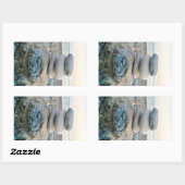 禅ビーチ石 長方形シール (シート)