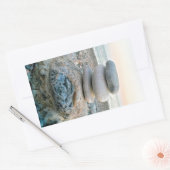 禅ビーチ石 長方形シール (封筒)