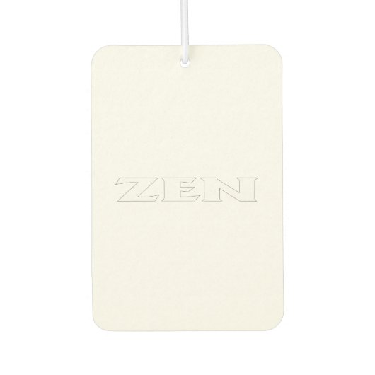 禅ホワイトカーの空気清浄剤 カーエアーフレッシュナー (正面)