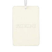 禅ホワイトカーの空気清浄剤 カーエアーフレッシュナー (裏面)