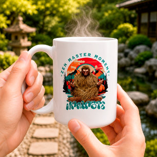 禅マスター・モーメント ビッグフット瞑想 レトロアート コーヒーマグカップ