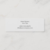 禅ミニマルストライプのリストフェイクベージュリネンと金ゴールド スキニー名刺 (裏面)