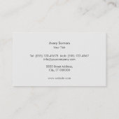 禅ミニマルストライプのリストフェイクベージュリネンと金ゴールド 名刺 (裏面)