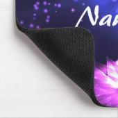 禅ヨガパープルクリスタルロータス&スター マウスパッド (コーナー)