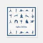 禅ヨガポジションズスペシャルイベントナマステ スタンダードカクテルナプキン (正面)