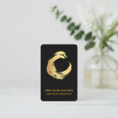 *~*禅ヨガ抽象芸術金ゴールドブラシ瞑想霊気 名刺 (スタンド正面)