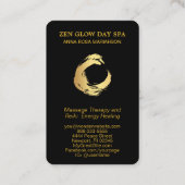 *~*禅ヨガ抽象芸術金ゴールドブラシ瞑想霊気 名刺 (裏面)