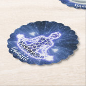 禅ヨガ瞑想チャクラスピリチュアルエナジーロータス ペーパーコースター (アングル)