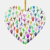 禅ヨガ瞑想ポーズと位置 セラミックオーナメント (正面)