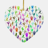 禅ヨガ瞑想ポーズと位置 セラミックオーナメント (裏面)