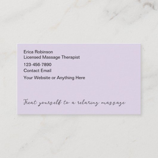 禅ライセンスマッサージセラピスト蓮の花 名刺 (裏面)