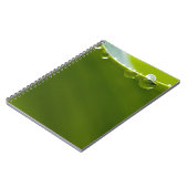 禅ラブグリーンロータスリーフウォータードロップ ノートブック (左側)