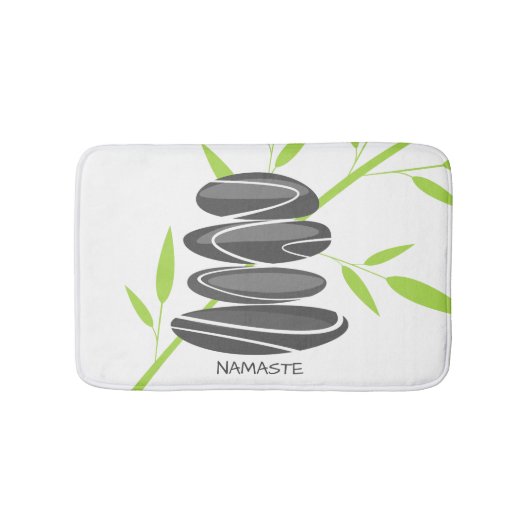禅リラックス礫石風呂マットデザイン バスマット (正面)