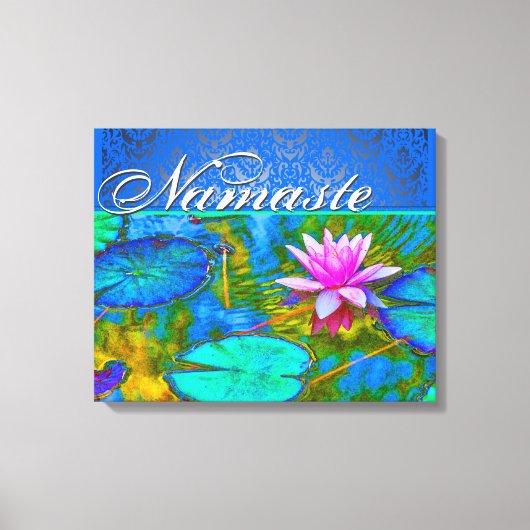 禅ロータスヨガプラクティショナーズダエレガントマスク キャンバスプリント (正面)