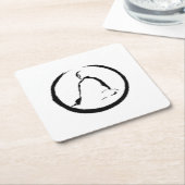 禅仏のめい想紙コースター スクエアペーパーコースター (アングル)