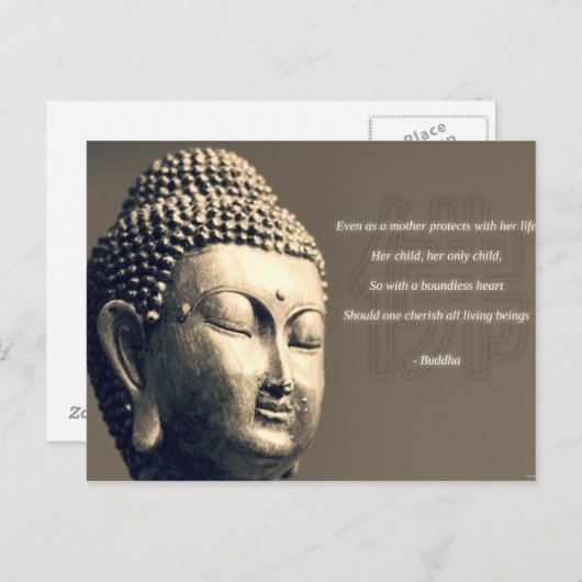 禅仏の母を慈しむ名言 インスピレーション ポストカード (正面/裏面)