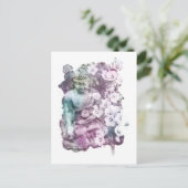 *~*禅仏抽象芸術めい想フローラパステル ポストカード (スタンド正面)