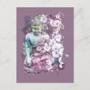 *~*禅仏抽象芸術めい想花フローラ ポストカード