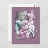*~*禅仏抽象芸術めい想花フローラ ポストカード (正面/裏面)
