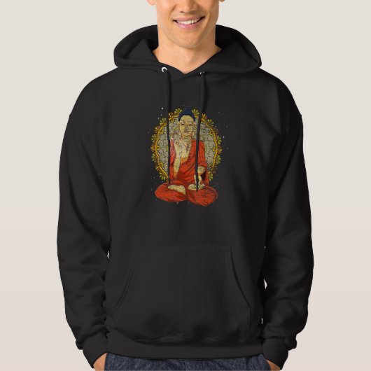 禅仏教の曼荼羅 スピリチュアル 瞑想 仏教 パーカ (正面)