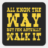 禅仏教スパゲッティウェスタンスタイルスクエアステッキ スクエアシール (正面)