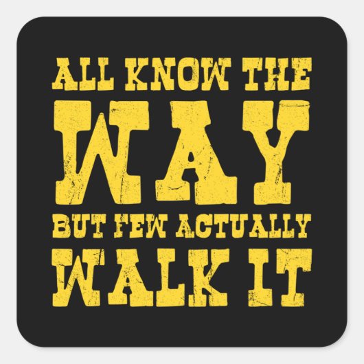 禅仏教スパゲッティウェスタンスタイルスクエアステッキ スクエアシール (正面)