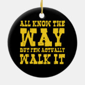 禅仏教スパゲッティウェスタンスタイルボタン セラミックオーナメント (裏面)