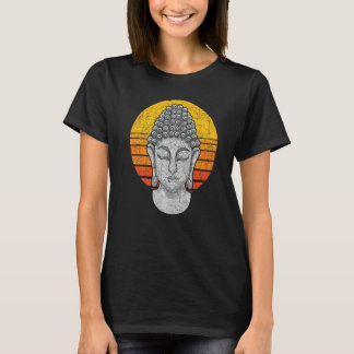 禅仏教マントラ スピリチュアル仏教 レトロサンセット Tシャツ