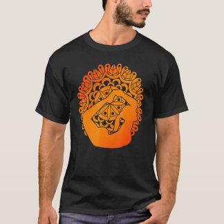 禅仏教 スピリチュアル メディエーション マンダラ ヨガ Tシャツ