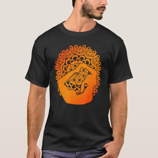 禅仏教 スピリチュアル メディエーション マンダラ ヨガ Tシャツ (正面)