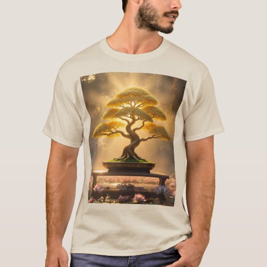 禅仏教 - 盆栽の木 - Tシャツ (正面)