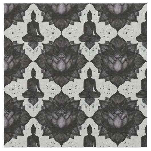 禅仏蓮華織物 ファブリック (クローズアップ)
