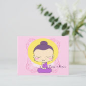 禅仏「愛と平和」ポストカード ポストカード (スタンド正面)