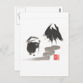 禅僧と悟りの山 ポストカード (正面/裏面)