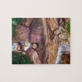 禅僧のトラおよびいちご ジグソーパズル (横)